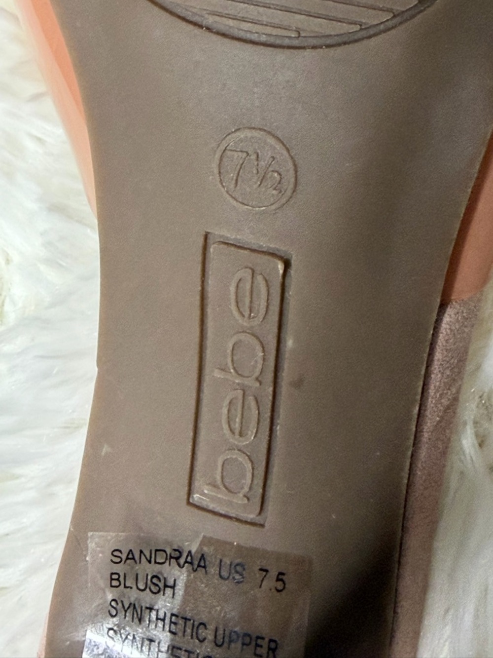 bebe Clear Strap Open-Toe Heels – Size 7.5 – Nude/Mauve Pre‑Loved - Picture 4 of 7